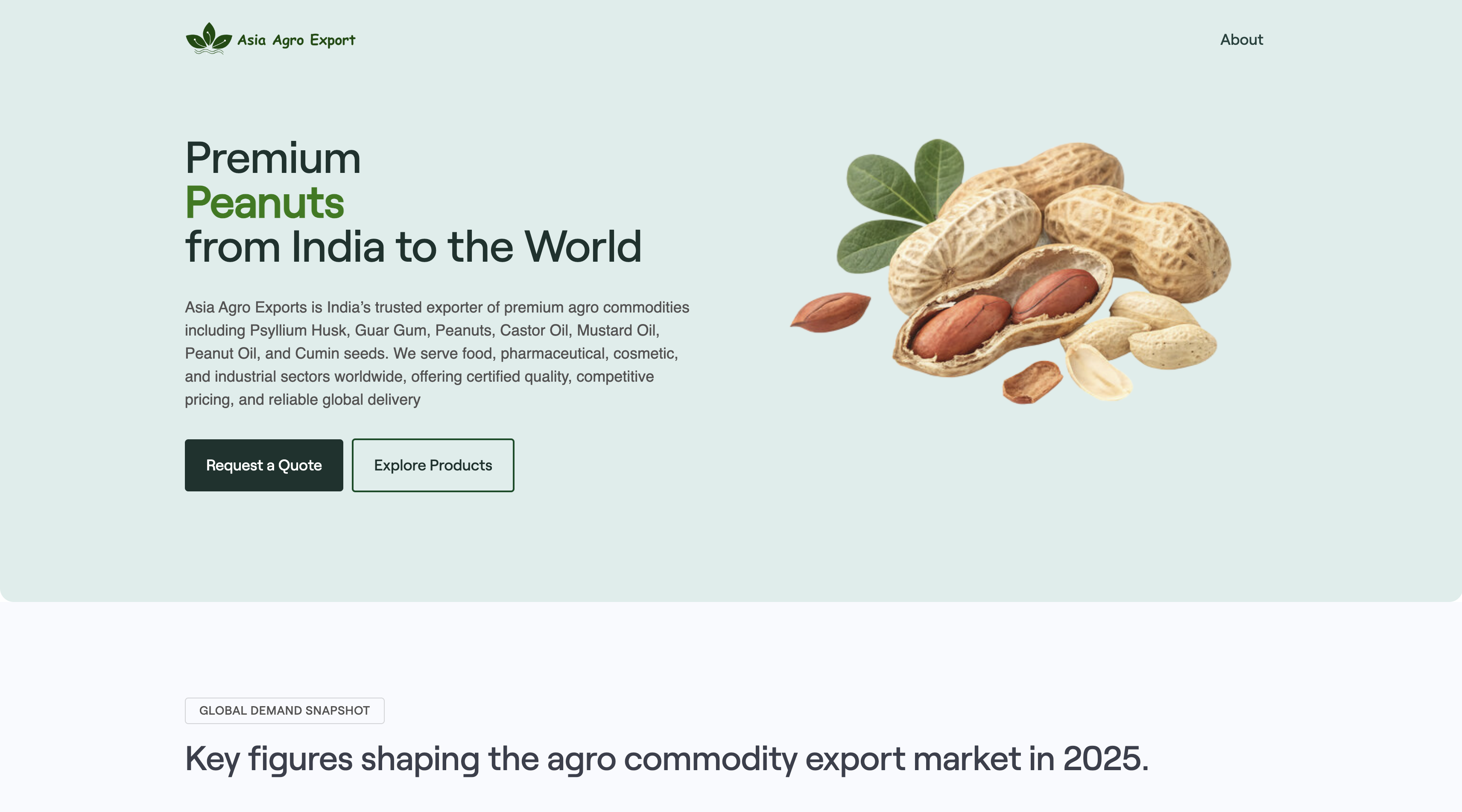 Export business site with product catalog with SEO Optimizations